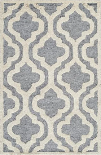 Vista 25 de SAFAVIEH Cambridge Collection CAM132E - Alfombra decorativa de lana marroquí de primera calidad, 2 x 3 pies, color negro y marfil