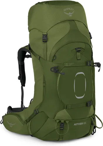 Vista 18 de Osprey Aether 65L Mochila de mochilero para hombre, color negro, S/M, ajuste extendido