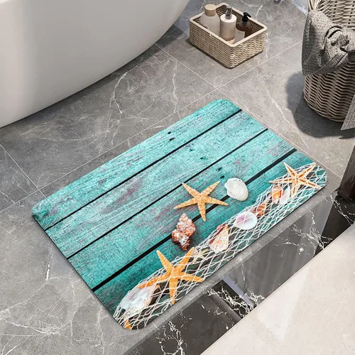 Vista 11 de LYFANS Alfombras de baño de espuma de esponja absorbente suave para baño y cocina (23.5 x 59 pulgadas), tapete de franela antideslizante brillante