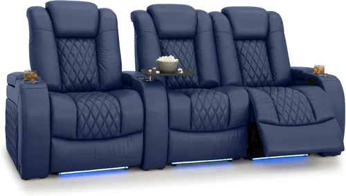 Vista 21 de Seatcraft Asiento de cine en casa Diamante Marrón Reclinable Individual