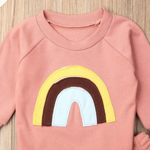 Vista 3 de Thorn Tree Ropa de bebé recién nacido traje de algodón lindo bebé niño ropa de juego otoño invierno arco iris trajes Arcoiris Rainbow