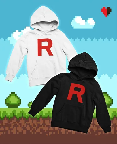 Vista 4 de Team Rocket - Sudadera con capucha de anime con capucha para hombre