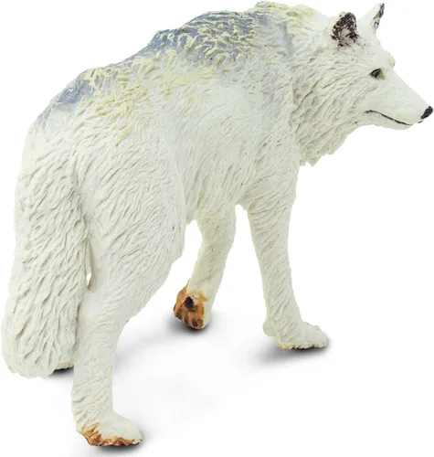 Vista 7 de Safari Ltd. Figura de lobo blanco, realista, pintada a mano de 3.6 pulgadas, juguete educativo para niños, niñas y niños a partir de 3 años