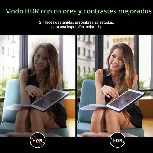 Vista 2 de Angetube Cámara web 1080p con luz de anillo para transmisión, cámara web