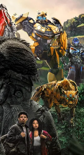 Vista 2 de TRANSFORMADORES RISE OF THE BEASTS PELÍCULA CARTEL 2 CARAS ORIGINAL 27x40 ANTHONY RAMOS