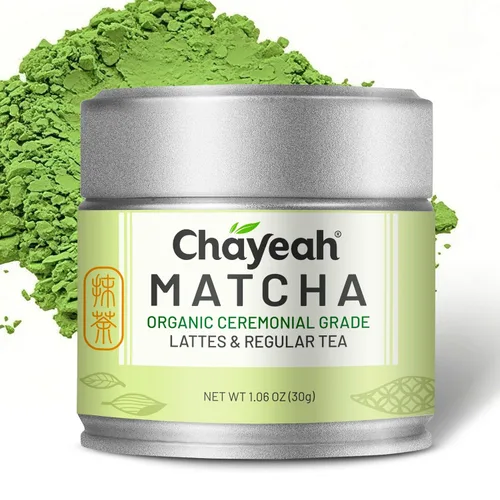 Vista 9 de CHAYEAH, Emerald Select Matcha, grado ceremonial orgánico, lata de 1.06 onzas Elevated First Harvest Ceremonial Matcha, USDA Organic, Crafted for