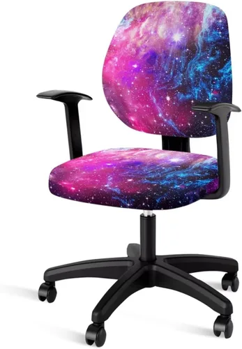 Vista 22 de Talayituse - Funda para silla de oficina o computadora con estampado de estrellas de playa, funda de asiento dividida elástica, extraíble y lavable