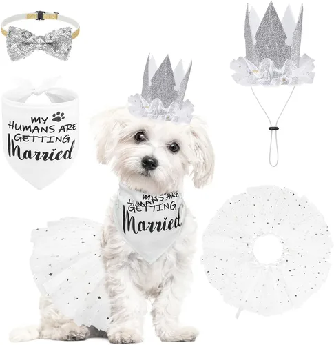 Vista 20 de SCENEREAL Suministros para fiesta de cumpleaños para perros, bandana de cumpleaños para perro, juego de collar de pajarita con números de Niño azul