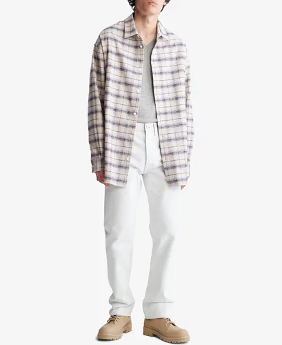 Vista 4 de Calvin Klein Camisa fácil de botones a cuadros para hombre