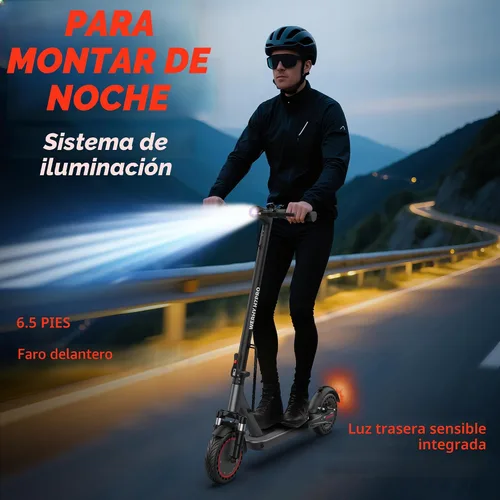 Vista 8 de WERHY Scooter eléctrico, motor potente de 350 W/500 W y neumático de 8.5 Rojo-Negro