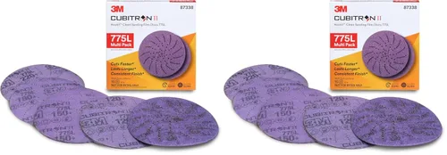 Vista 13 de 3M Xtract Cubitron II Hookit Clean - Disco de lijado de 3 pulgadas, 775 L, 150+, 3 pulgadas, paquete de 50 discos de lijado con gancho y bucle