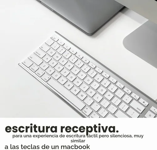 Vista 7 de Macally Teclado de computadora con cable USB ultra delgado, compatible con teclado Apple o Windows, tamaño completo con 20 teclas de teclado Mac