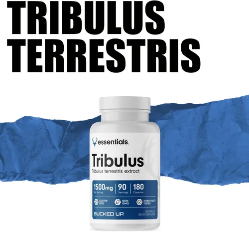 Vista 5 de Bucked Up Tribulus 1500mg por porción, esenciales (90 porciones, 180 cápsulas)