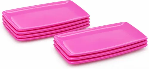 Vista 12 de Mintra Home - Platos reutilizables para servir (azul, cuadrado, 2 unidades (14 pulgadas)