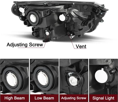 Vista 5 de JSBOYAT Conjunto de faros halógenos de repuesto para faros RAV4 2016 2017 2018, no compatible con modelo LED, lado derecho del pasajero y lado