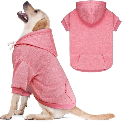 Vista 15 de Suéteres para perros pequeños, sudadera con capucha para perro, suéter de forro polar para mascotas, ropa suave con bolsillo, sudadera con capucha
