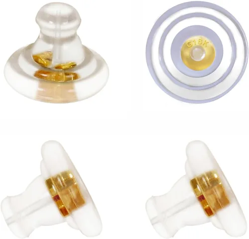 Vista 13 de 290 piezas de aretes de silicona para tachuelas, parte trasera de aretes de cubierta completa, 6 estilos de aretes de goma hipoalergénica 6 estilos