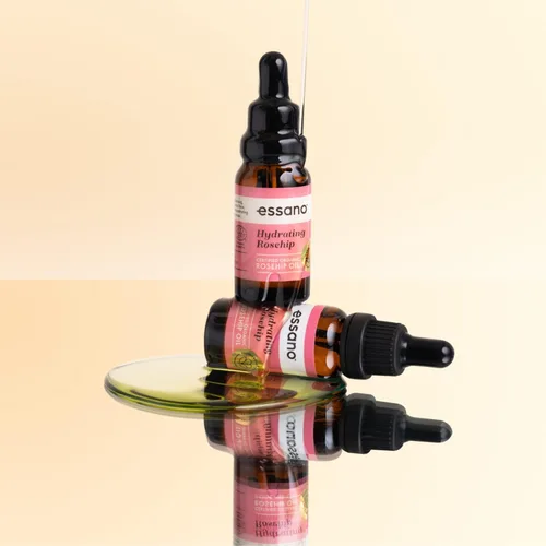 Vista 9 de Essano Aceite de rosa mosqueta orgánico prensado en frío, cuidado de la piel y cuidado corporal con vitamina E, polifenoles, aceite facial