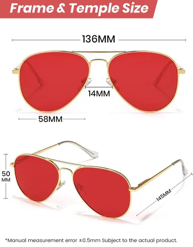 Vista 4 de Veda Tinda Vision Gafas de sol de aviador para mujeres y hombres, estilo vintage de los años 70, clásicas, a la moda, retro, para hombre, protección