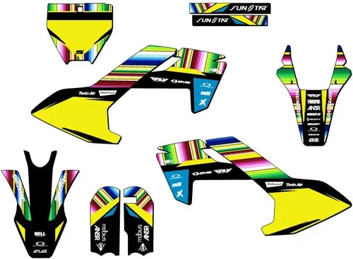 Vista 6 de Kit de base gráfica Mini TC 50 Serape Black Senge 2018-2023 compatible con Husqvarna