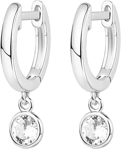 Vista 3 de PAVOI Aretes colgantes de plata de ley S925 chapados en oro de 14 quilates para mujer, adorno religioso cruz, mal de ojo, trébol, celta, aretes