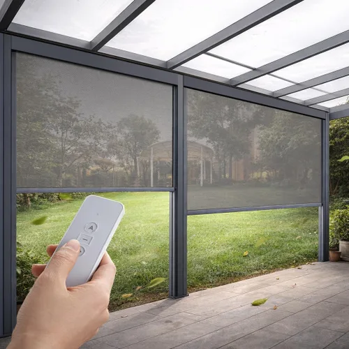 Vista 12 de ZSHINE Persianas enrollables motorizadas para patio al aire libre