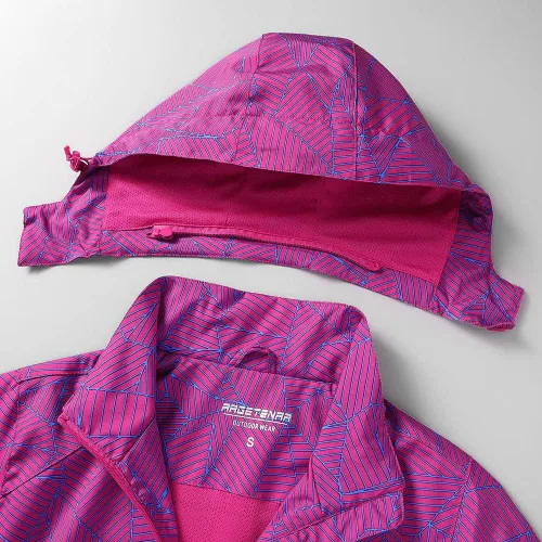 Vista 3 de Chubasquero impermeable para mujer con capucha ligero cortavientos para senderismo