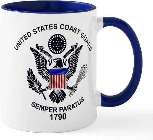 Vista 7 de CafePress Uscg_Flg_D1 Tazas Taza de café de cerámica de 11 oz (11.0 fl oz)