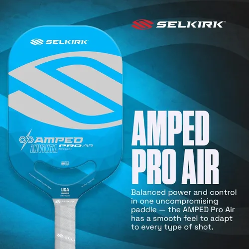 Vista 3 de Selkirk Sport Paletas de pickleball Amped Ensambladas en los Estados Unidos Amped Control o Amped Pro Pala de pickleball de fibra de vidrio