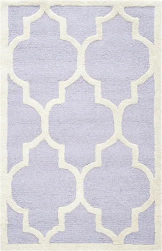 Vista 145 de Tapete Safavieh de la colección Cambridge, modelo CAM134X, hecho a mano, de lana de primera calidad, formas geométricas marroquíes, color gris