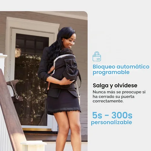 Vista 7 de Lockly Secure Pro Zeno - Cerradura inteligente con llave Apple Home Negro mate