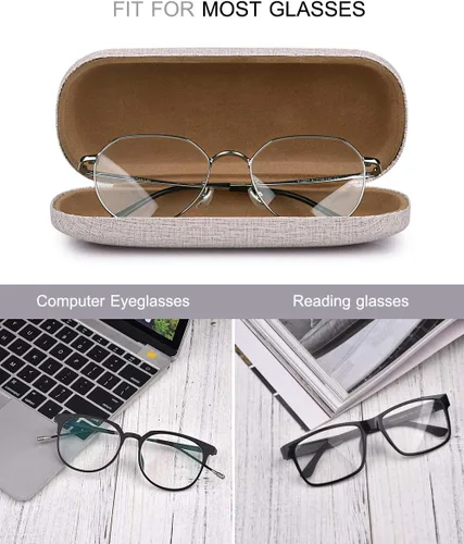 Vista 2 de Estuche rígido para gafas, paquete de 3 fundas protectoras unisex para gafas