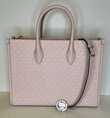 Vista 7 de Michael Kors Mirella MD EW - Bolsa de mano con logotipo grande continental y gancho para bolso