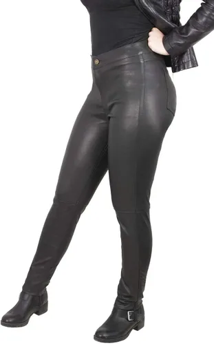 Vista 8 de Milwaukee Leather MLL6690 'Sandy' Pantalones de cuero elástico de piel de cordero negro para mujer