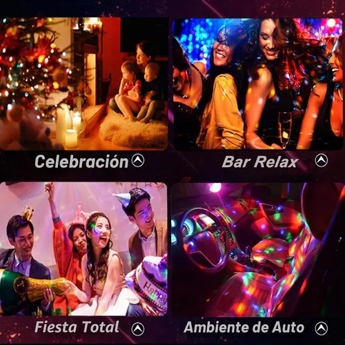 Vista 4 de Apoesar - Luces estroboscópicas para fiesta de discoteca, luz estroboscópica, luz USB enchufable para auto, hogar, habitación, baile, fiestas