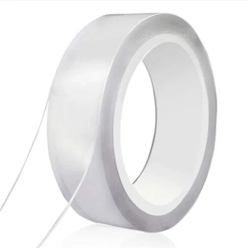 Vista 8 de TEZONG Cinta de pared transparente de doble cara de 16.4 pies/5M extra grande para colgar cuadros, cinta de montaje multiusos, cinta de agarre