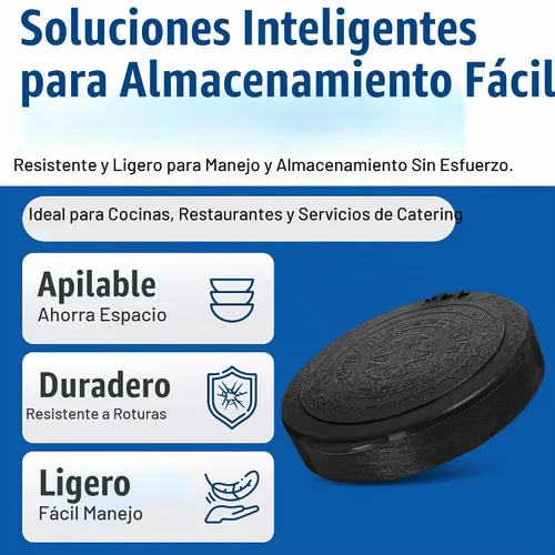 Vista 3 de Carlisle FoodService Products 071003 Servidor de tortilla aislado con bisagras, 7 pulgadas/1 pulgada, negro