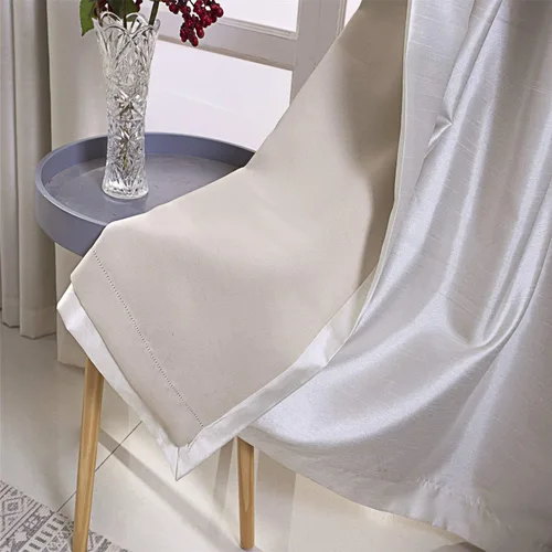 Vista 3 de GYROHOME Cortinas extralargas de seda sintética de 9 pies de largo, decoración de bloqueo de luz solar para dormitorio, con aislamiento térmico