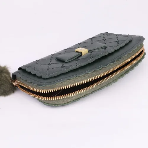 Vista 2 de SAQIANG Cartera de señoras 35, Verde, Cartera para mujer