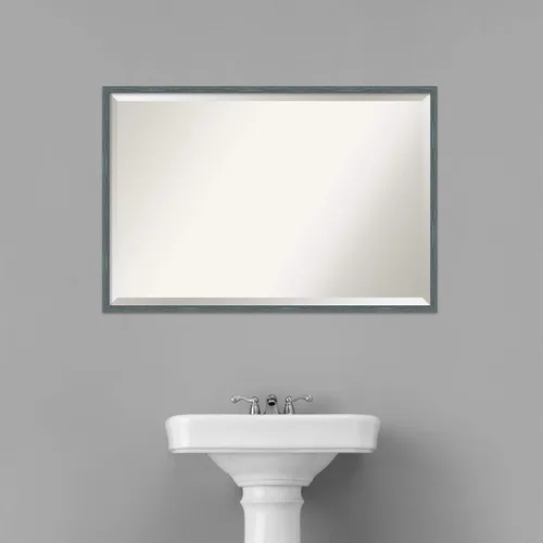 Vista 6 de Amanti Art Bathroom Mirror for Over Sink, Vanity Mirror, Wood Frame, Hangs Horizonally and Vertically, Bathroom Wall Decor, Beveled Edge