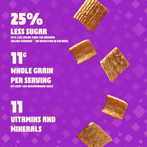Vista 5 de Golden Grahams 25% menos de cereales de azúcar, tazón de una sola porción, 96