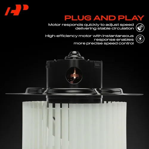 Vista 4 de A-Premium Motor de ventilador delantero de calefactor HVAC con jaula de ventilador compatible con vehículos Ford - E-150, E-250, E-150/E-250/E-350