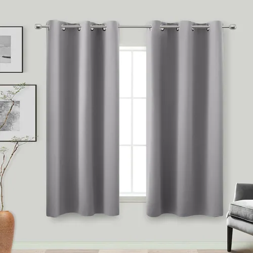 Vista 25 de KOUFALL Cortinas de Baño Aqua para Ventana, Juego de 2 Paneles Decoración Costera Cortinas Cortas Opacas para Ventana Pequeña de Cocina Puerta