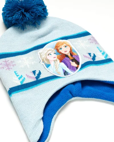 Vista 4 de Disney - Gorro de invierno para niñas y 2 pares de guantes o manoplas (edad 2-7)