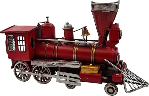 Vista 9 de Modelo clásico de hierro para camioneta roja para decoración de B