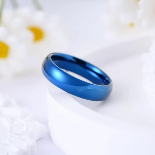 Vista 44 de King Will Alianza de boda de carburo de tungsteno para hombres y mujeres, anillos de promesa para parejas abovedados de alto pulido