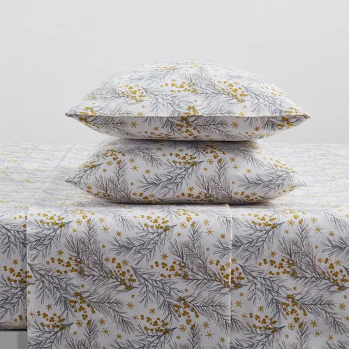 Vista 17 de Tahari Home - Sábanas matrimoniales, ropa de cama de franela de algodón de 4 piezas con fundas de almohada a juego, cepilladas para mayor suavidad