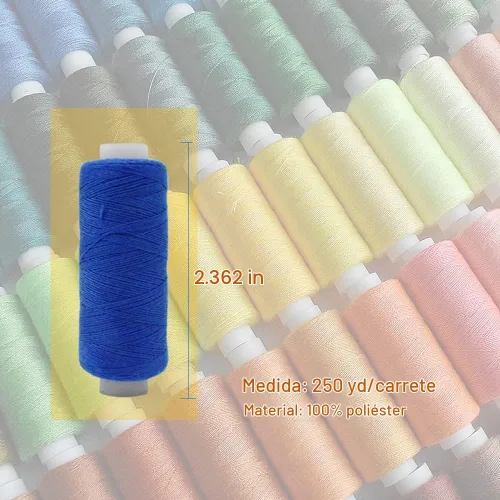 Vista 2 de Kits de hilos de coser, multiusos, 100 carretes de colores, hilo de poliéster, hilo de acolchado, surtido para bordar a máquina a mano 100