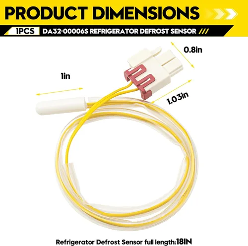 Vista 7 de DA32-00006S Reemplazo para sensor de descongelación de refrigerador Samsung