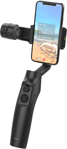 Vista 4 de Moza 3-Axis Smartphone Gimbal Estabilizador Carga de Teléfono Inalámbrico, Negro (Mini Mi)